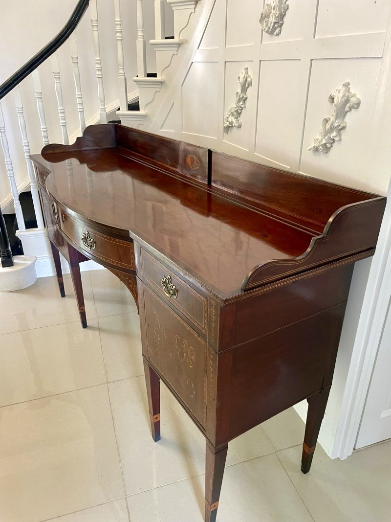 Magnificent Quality Large Antique George III Inlaid Mahogany Sideboard - Image 13